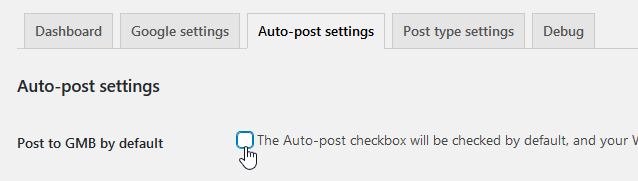 auto-post by default setting